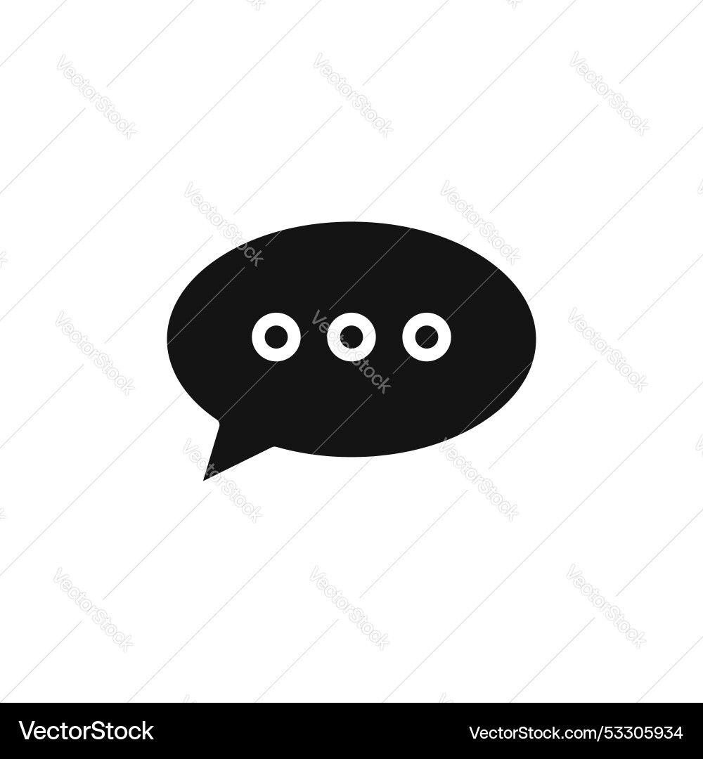 Comment icon set talk speech message bubble Vector Image