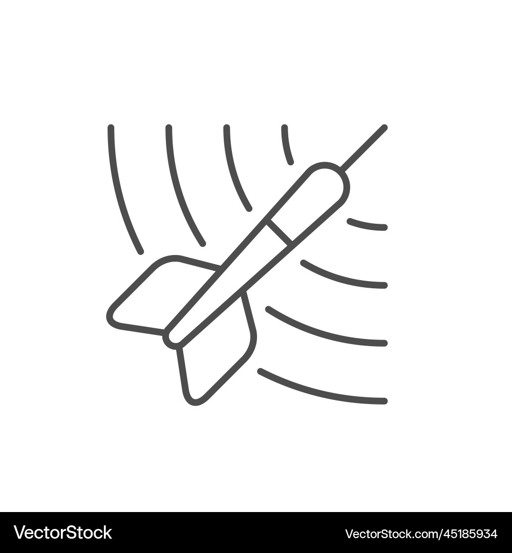Dart with dartboard line icon Dart with dartboard line icon vector image