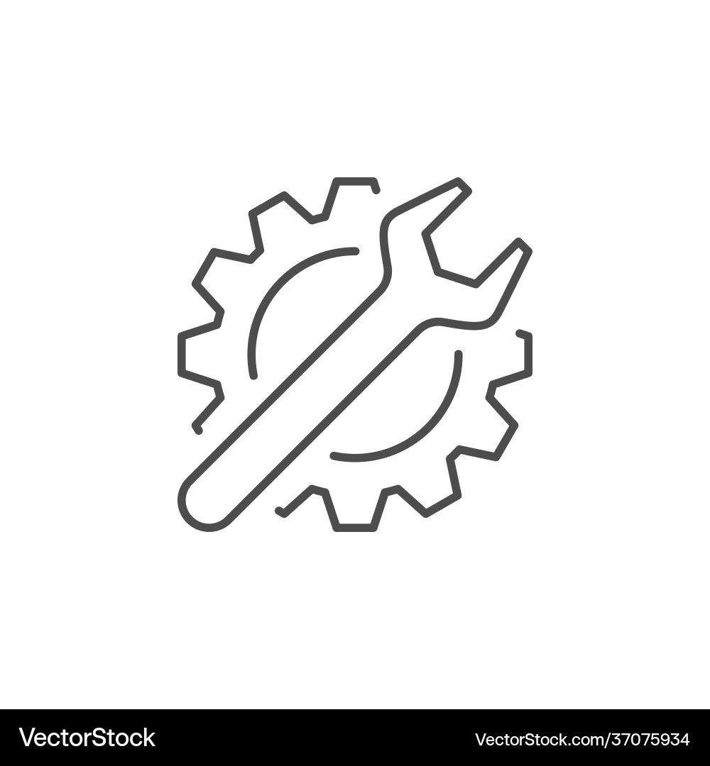 Einstellungen Liniensymbol oder mechanisches Konzept Einstellungen Liniensymbol oder mechanisches Konzept vektorbild