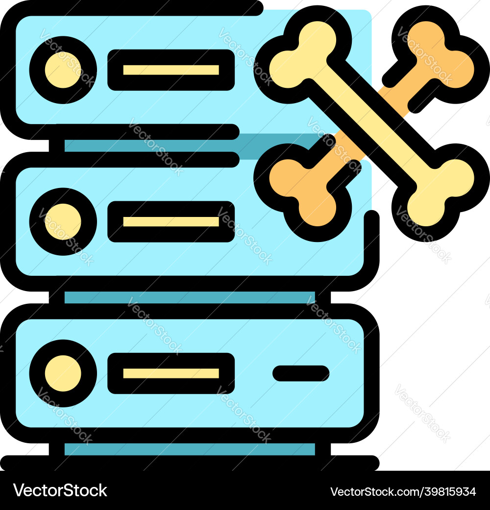 Malware computer icon color outline Malware computer icon color outline vector image
