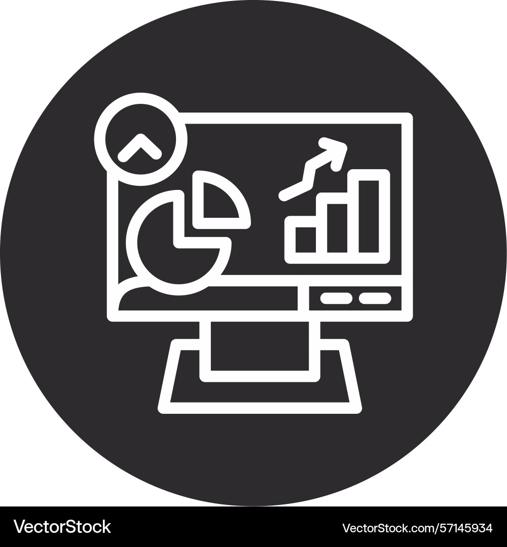 Session duration inverted circle black Vector Image