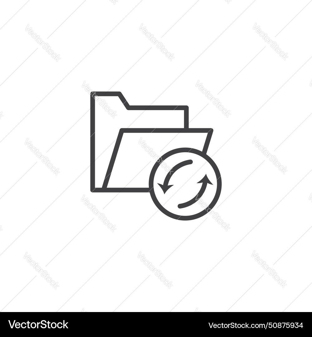 Synchronization icon set share backup data symbol Vector Image