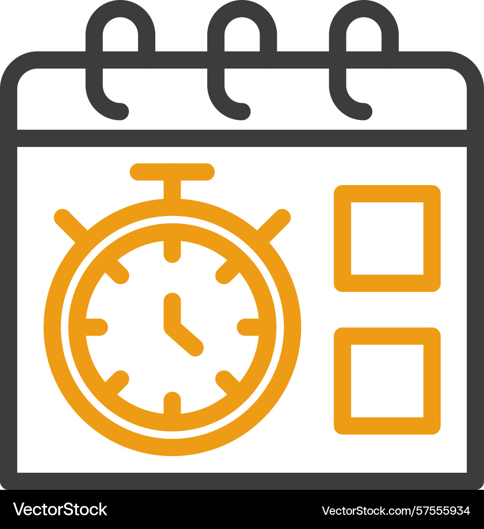 Timeblock two color icon Vector Image