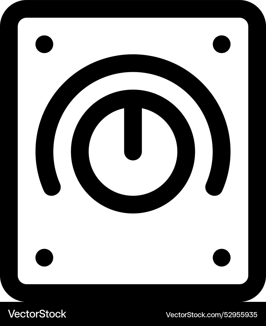 Dimmer icon thin linear style design isolated Dimmer icon thin linear style design isolated vector image