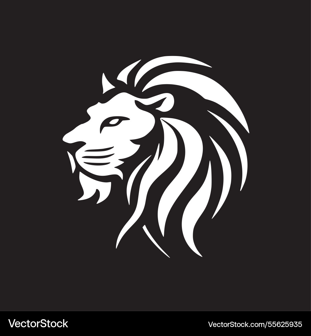 Lion - black and white Lion - black and white vector image