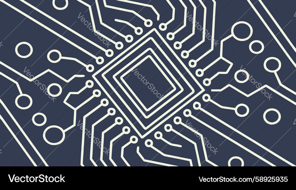 Microchip circuit board core of modern tech Vector Image