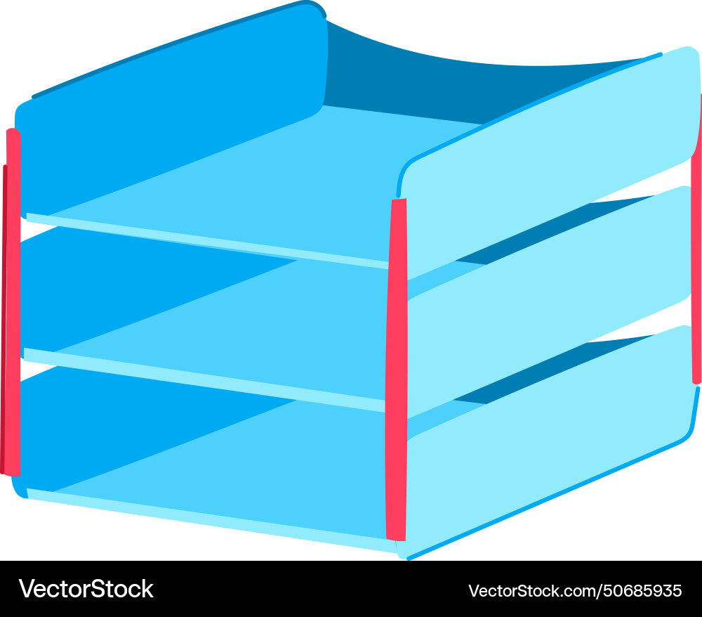 Plate desk tray cartoon Royalty Free Vector Image