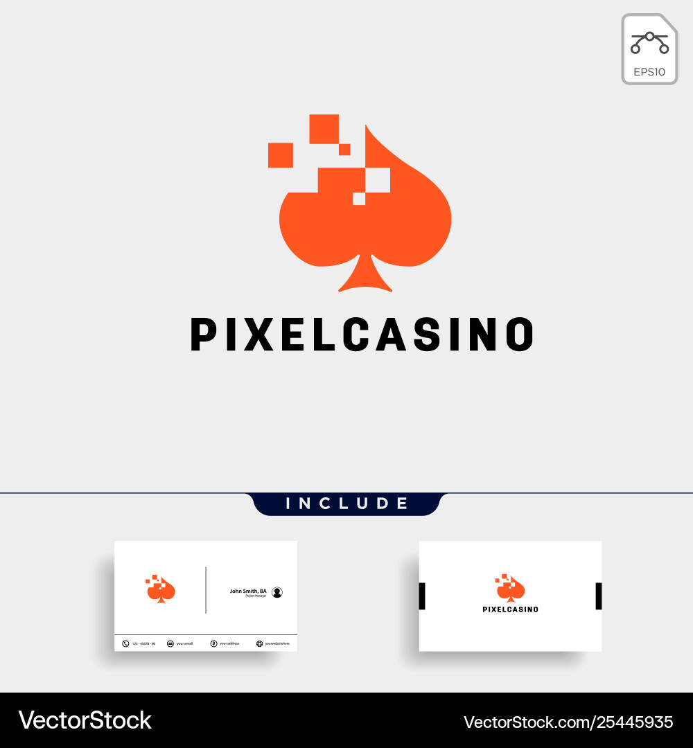Poker-Karte Logo Design Template-Typografie-Symbol Poker-Karte Logo Design Template-Typografie-Symbol vektorbild