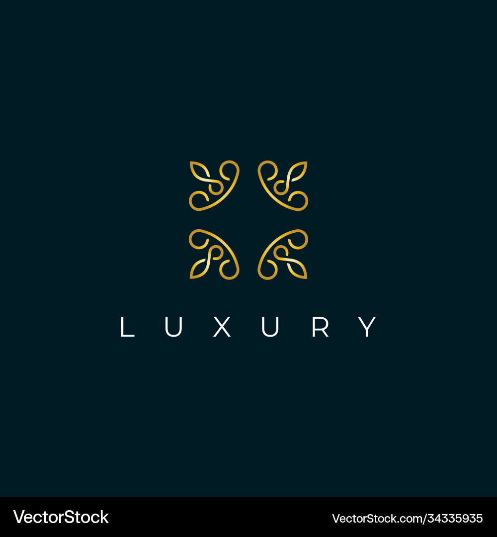 Premium abstract monogram logo Royalty Free Vector Image