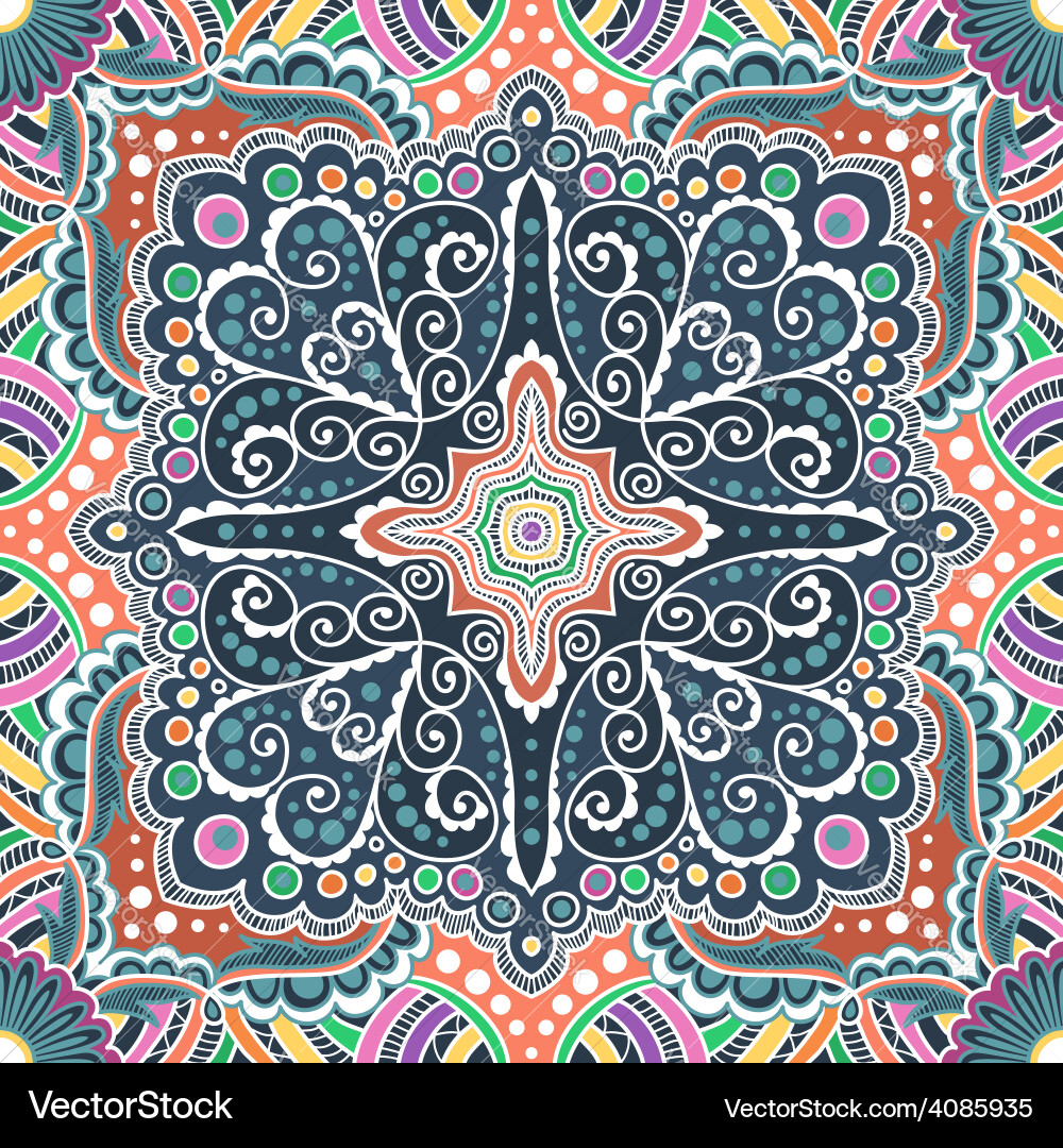 Seamless varicolored pattern of spirals Vector Image