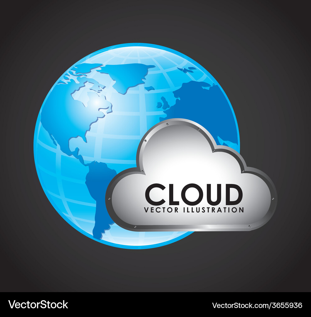 Cloud computing Vector Image