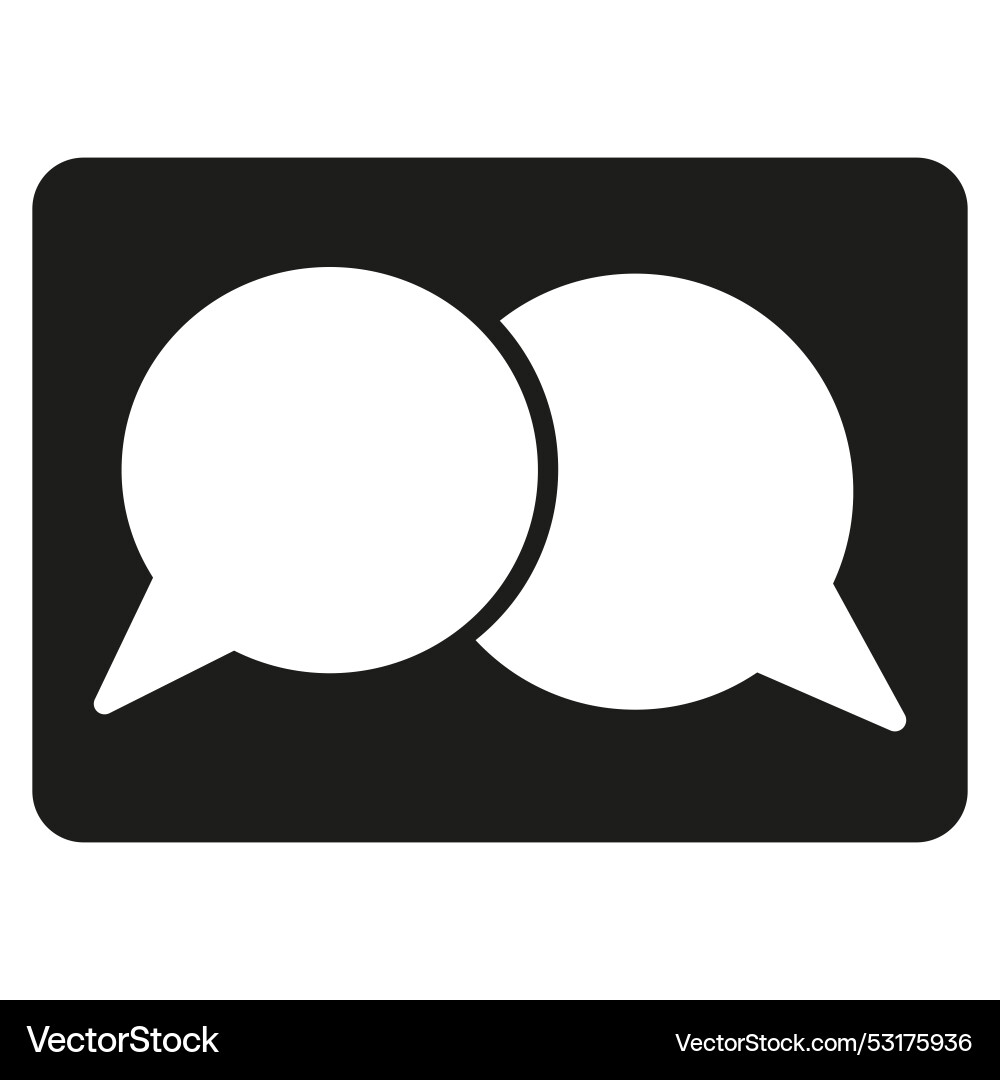 Dialog chat speech bubble text message Dialog chat speech bubble text message vector image