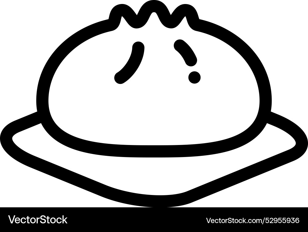 Dimsum icon thin linear style design isolated Vector Image