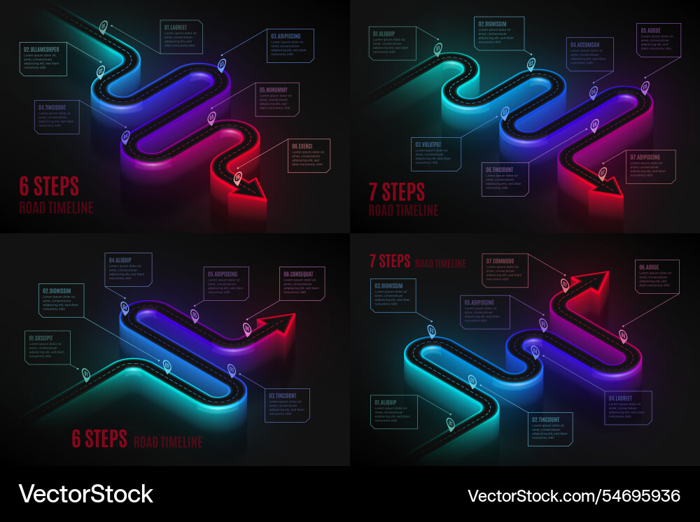 Isometric navigation map infographic 6 steps Isometric navigation map infographic 6 steps vector image