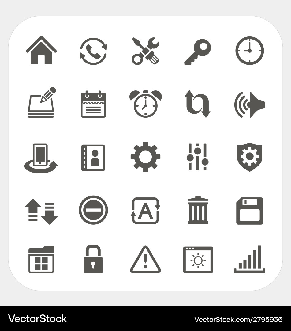 Modern Setting Icons Vector Image