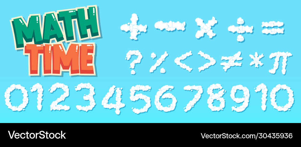 Poster design for math with numbers and signs Poster design for math with numbers and signs vector image