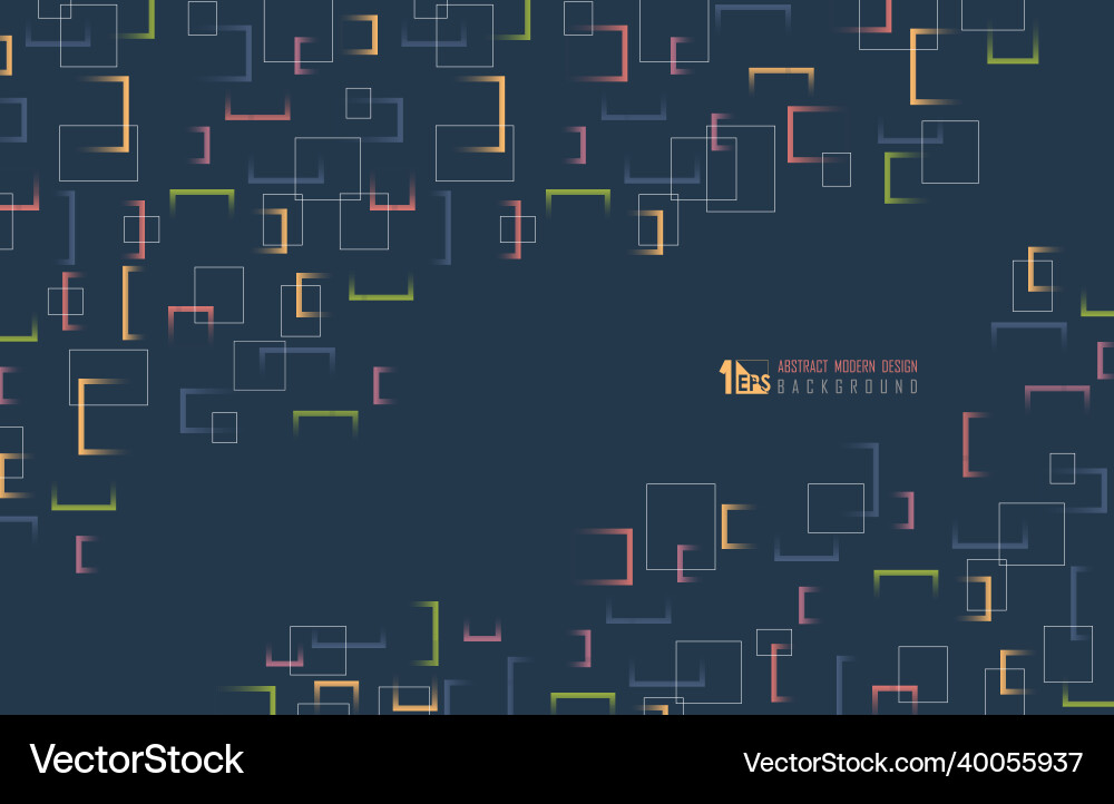 Abstract geometric pattern design of square vector image