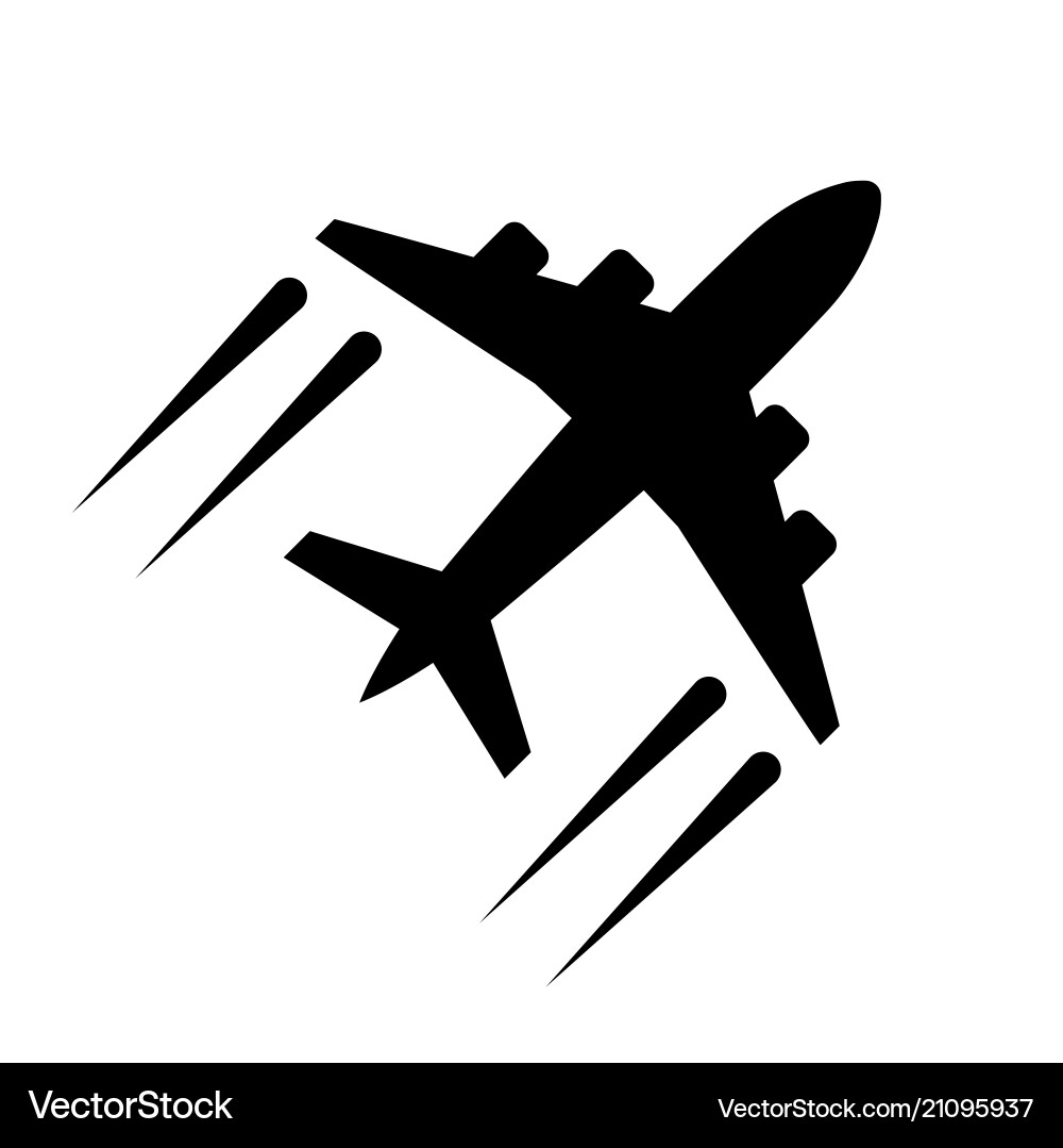 Airplane icon in flat style plane symbol Airplane icon in flat style plane symbol vector image