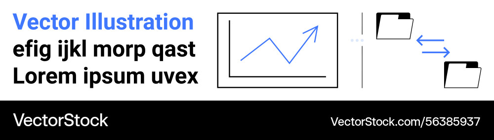 Data analysis chart with file transfer symbol Data analysis chart with file transfer symbol vector image