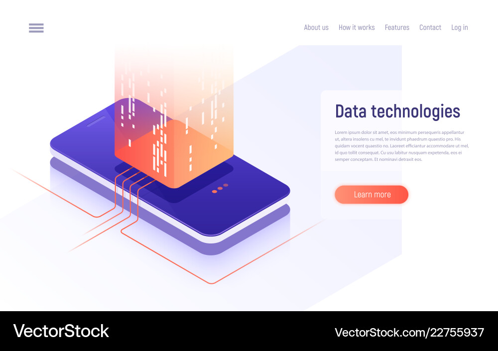 Digital information technologies networking data Digital information technologies networking data vector image
