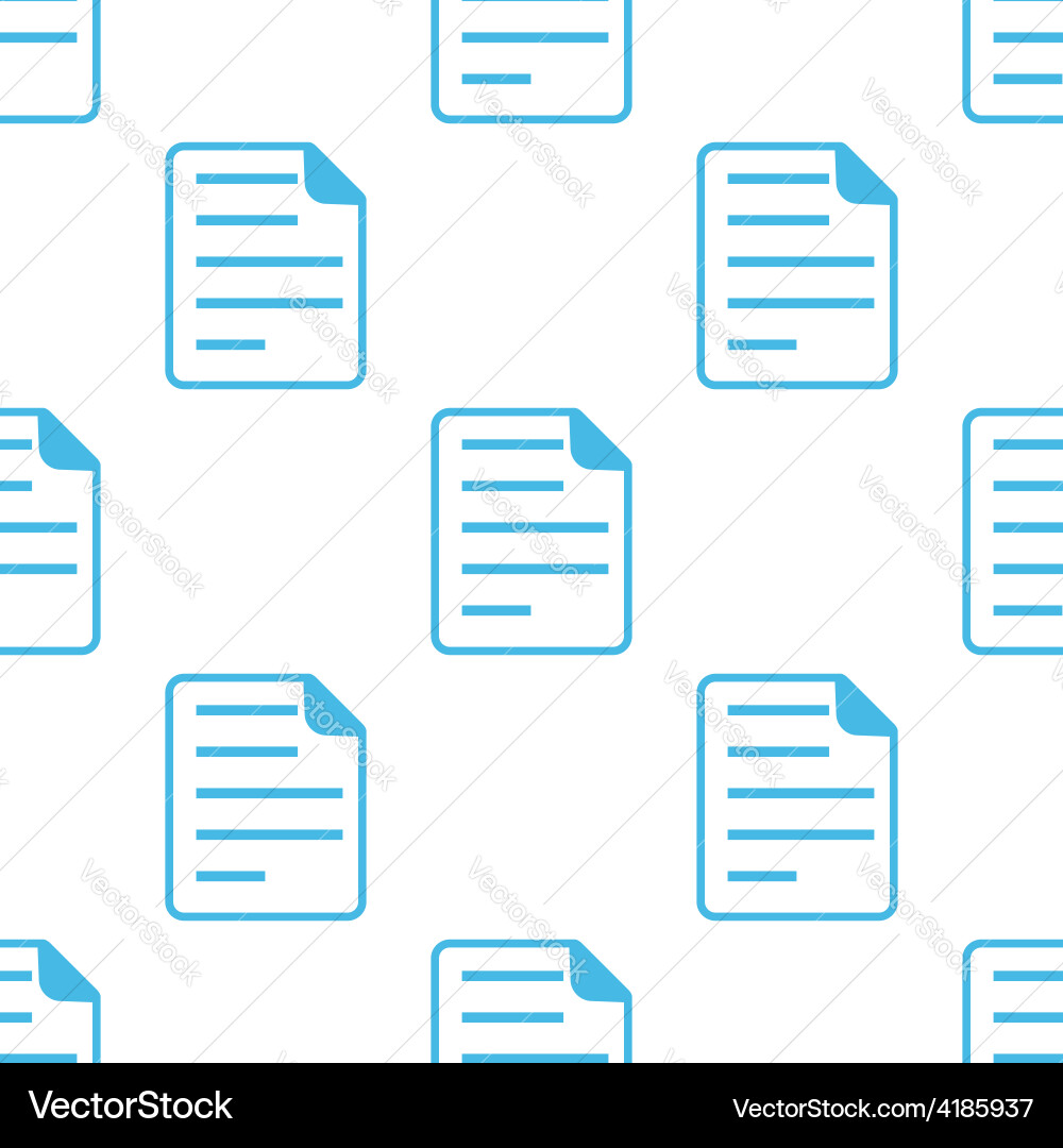 Document seamless pattern vector image