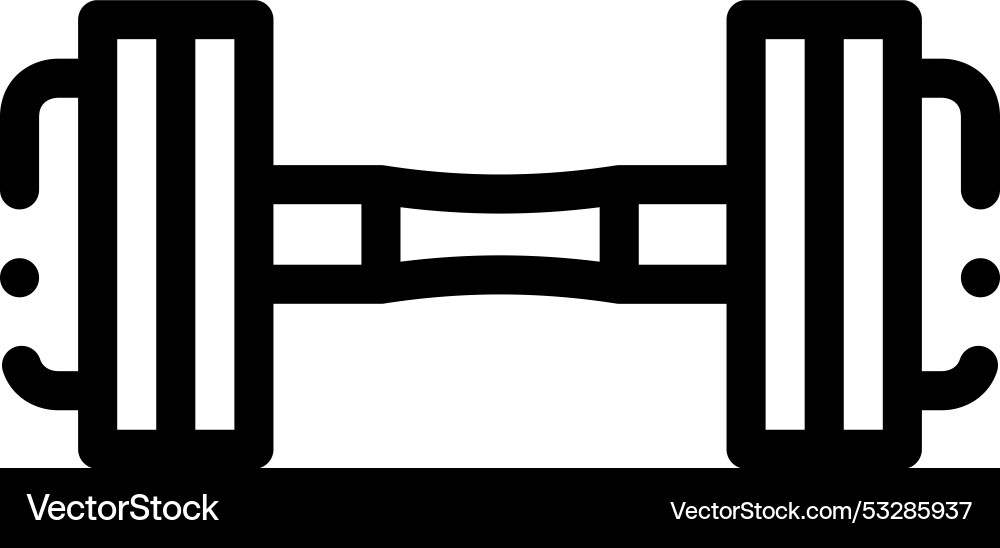 Dumbbell icon thin linear style design isolated vector image
