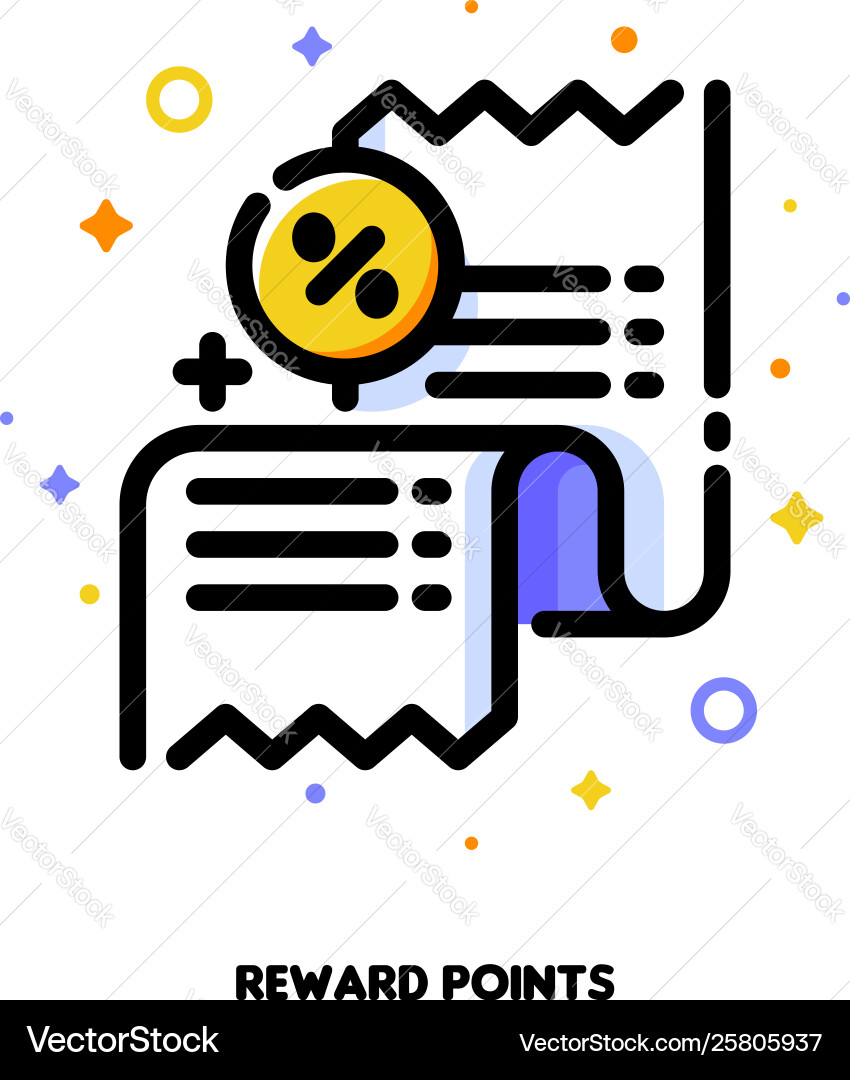 Icon-Empfang als Belohnungspunkte oder Kundenbindung Icon-Empfang als Belohnungspunkte oder Kundenbindung vektorbild