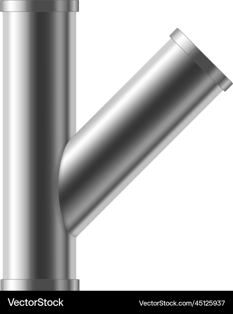 Pipe intersection realistic composition Pipe intersection realistic composition vector image