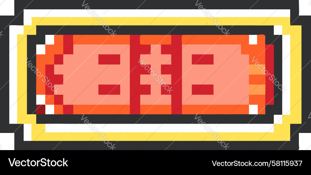 Pixel Display Screen - Retro Tech Vector Image
