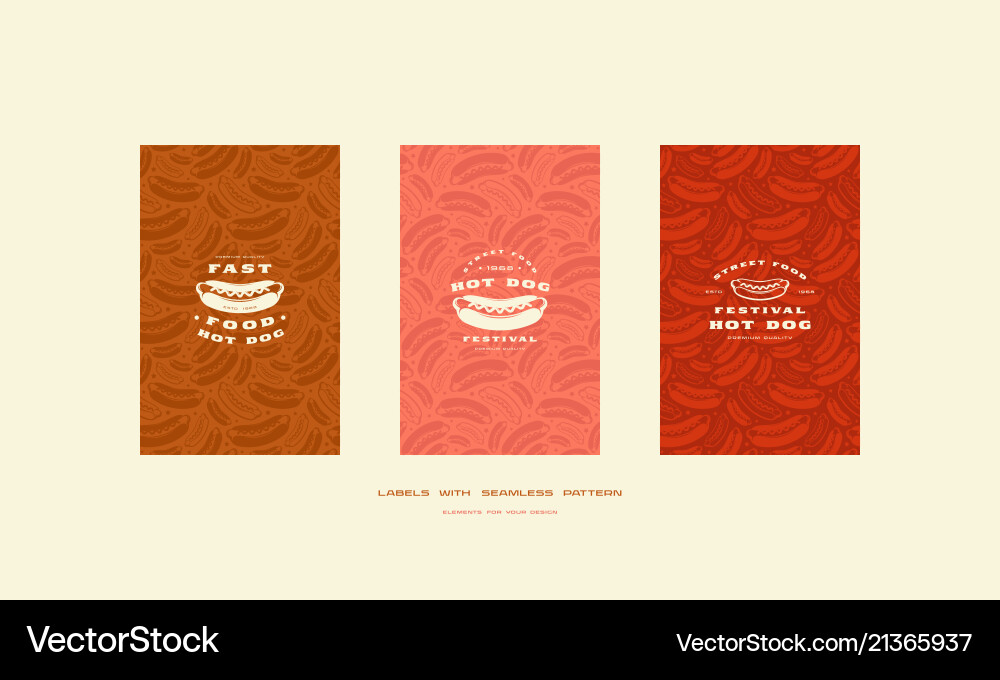 Set of menu cover and seamless pattern Set of menu cover and seamless pattern vector image