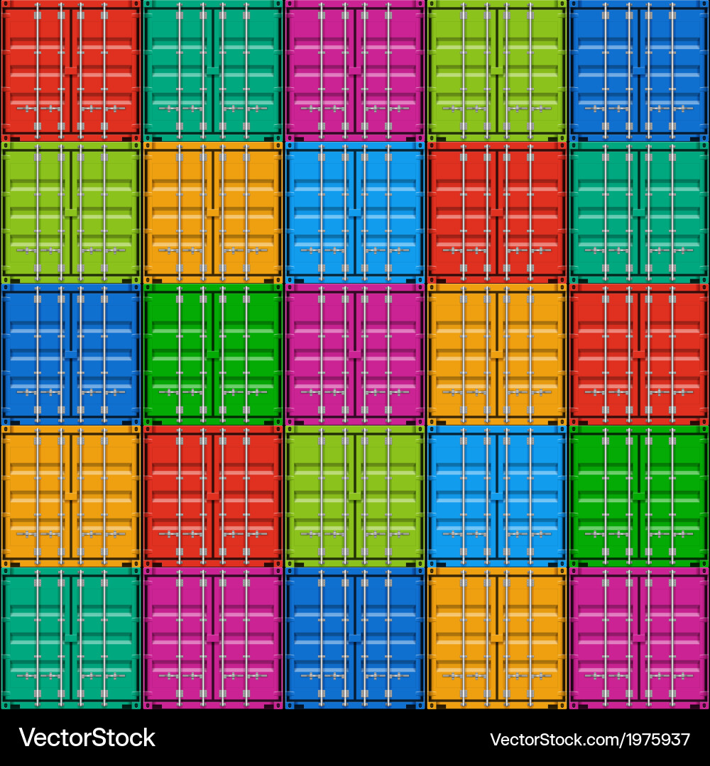 Stacked Cargo Containers - Shipping Royalty Free Vector