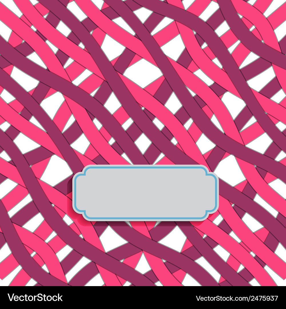 Stripe pattern with label for text vector image