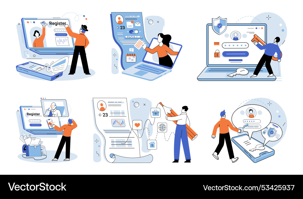 User authorization secure connections User authorization secure connections vector image