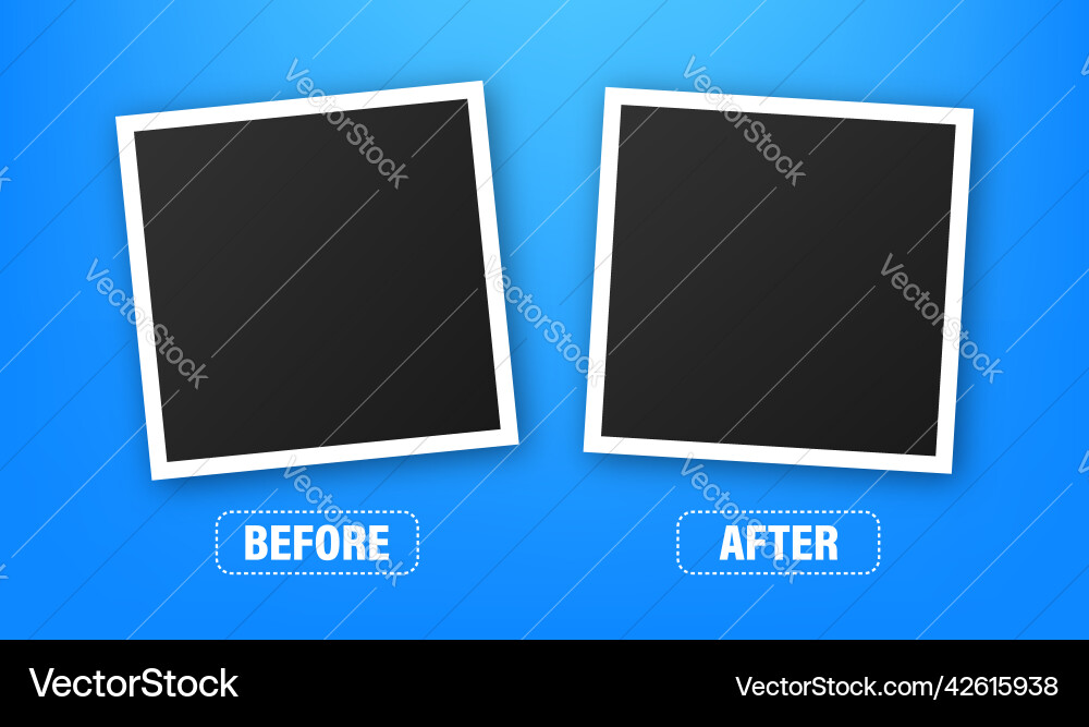 Before & After Transformation Frames Vector Image