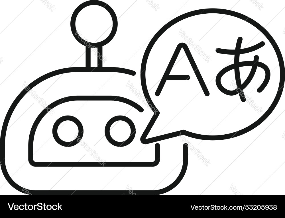 Chatbot speaking different languages with speech Chatbot speaking different languages with speech vector image