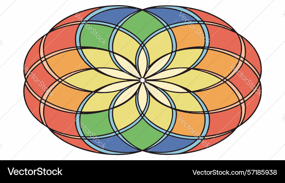 Mandala flower pattern abstract design vector image