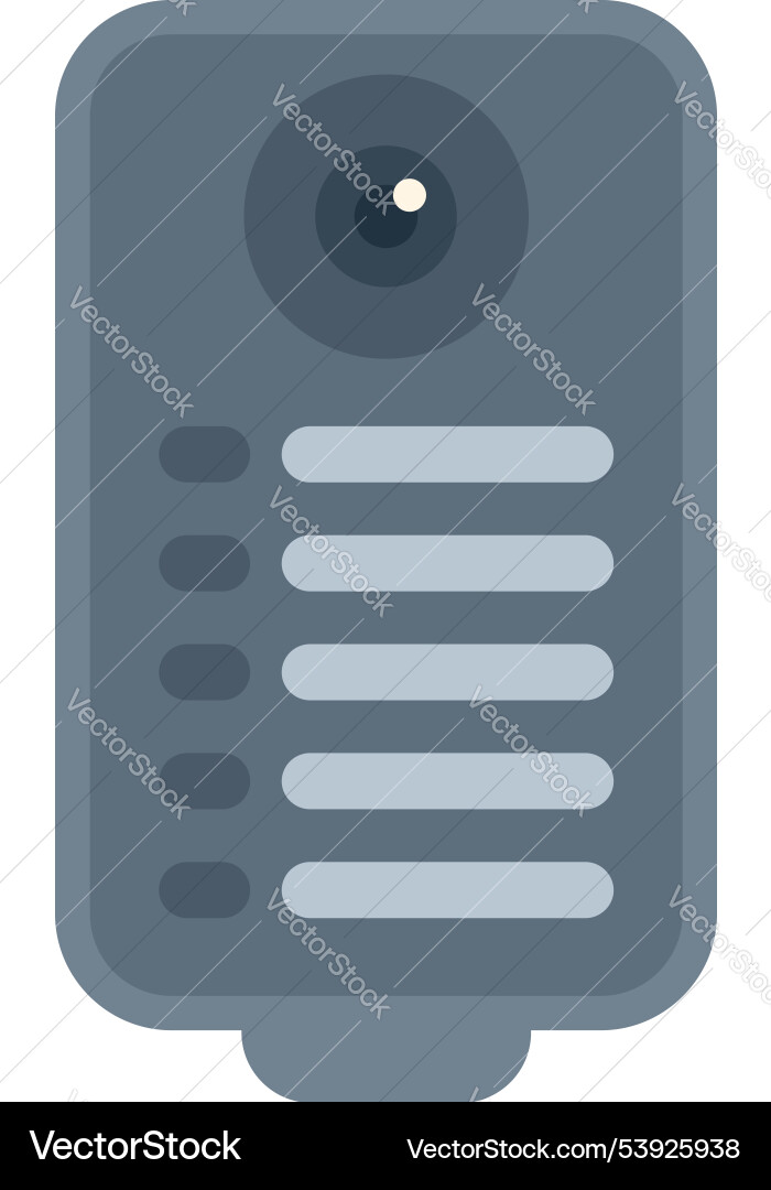 Modernes Intercom-System mit Kamera-Anzeige Benutzer vektorbild