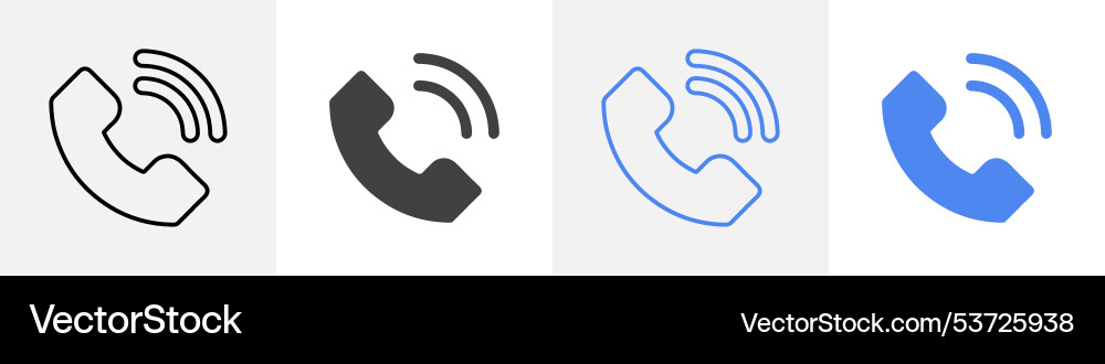 Phone icon set use for web Vector Image