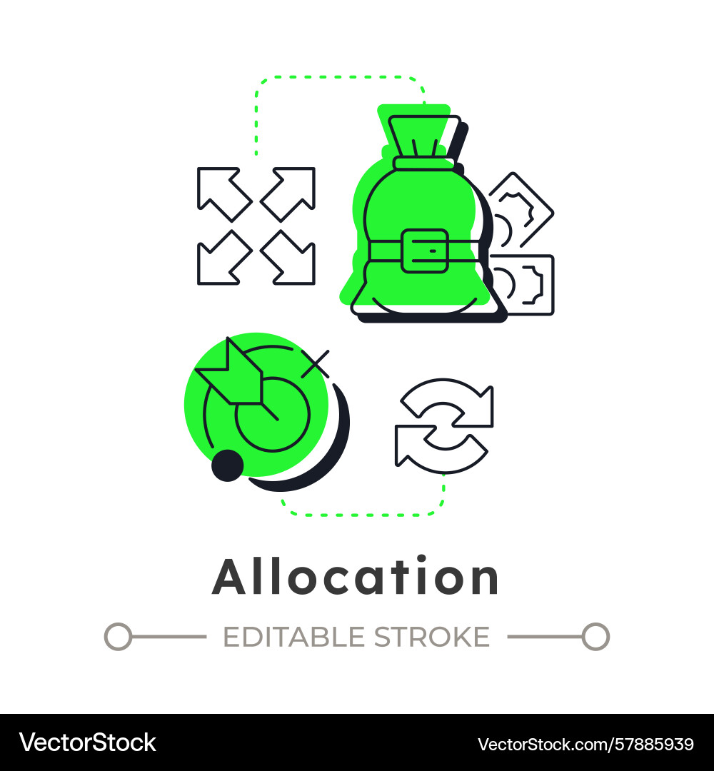 Allocation modern linear concept icon Allocation modern linear concept icon Vector Image