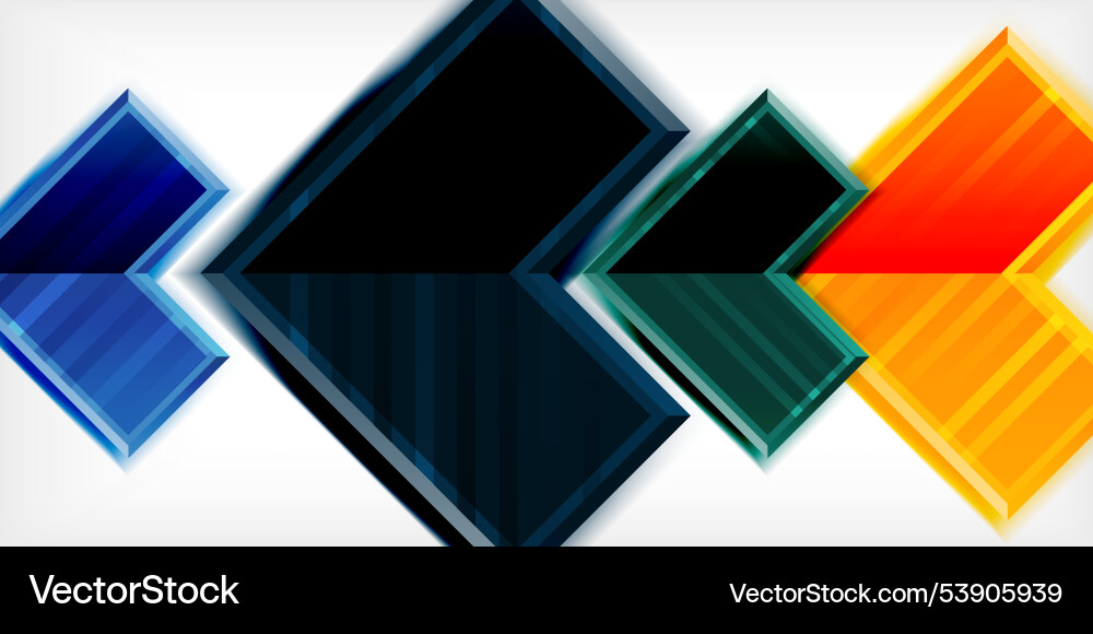 Arrow symbols created with 3d effects and line Vector Image