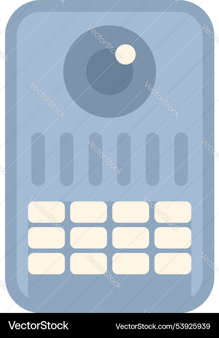 Blue intercom system for apartment building Blue intercom system for apartment building vector image