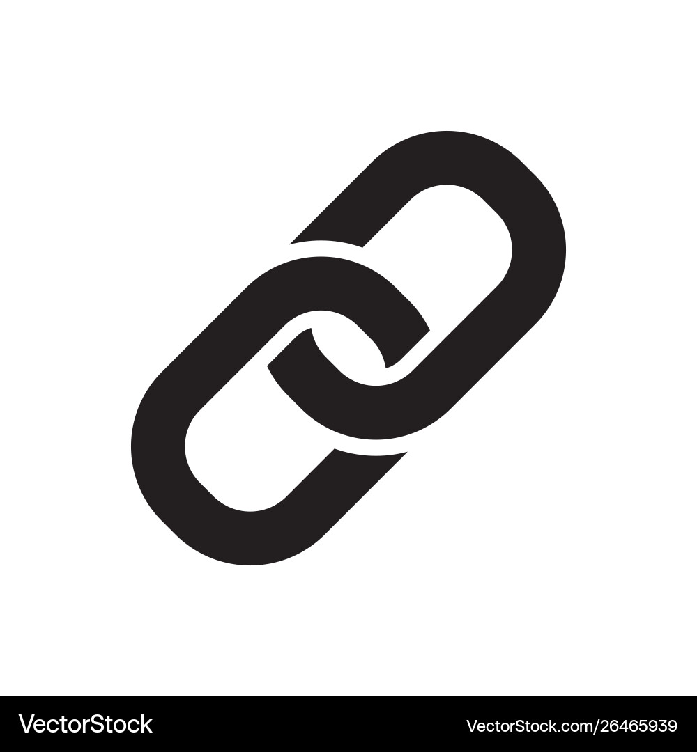 Chain Link Icon - Connection Symbol – Royalty-Free Vector | VectorStock
