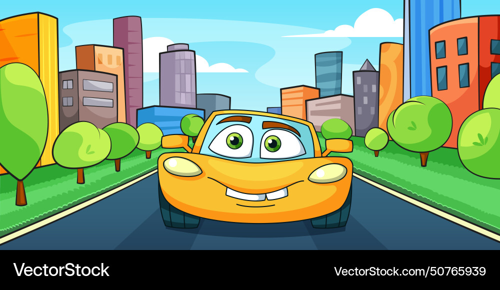 Color book car background flat simple vehicle Vector Image