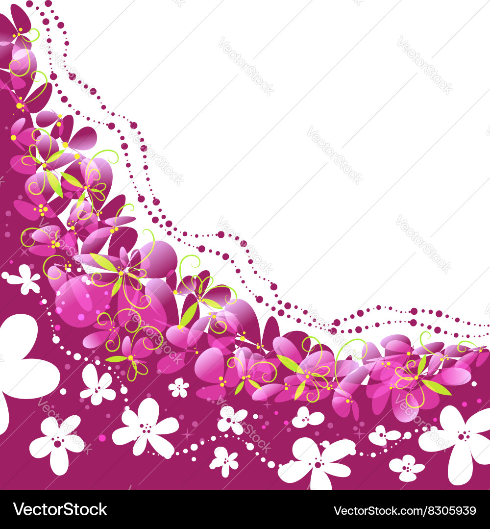 Floral background pattern with flowers Royalty Free Vector