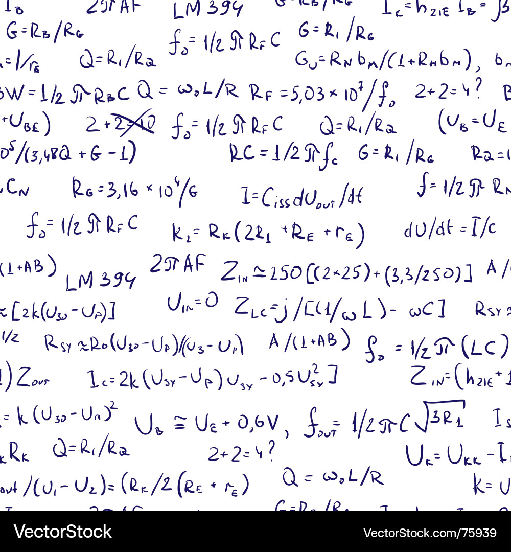 Math Formulas and Equations vector image