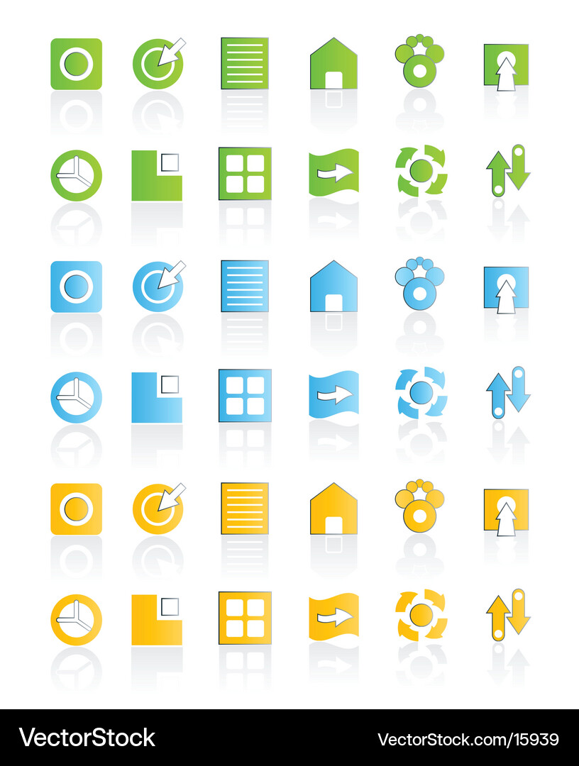 Modern Icon Set - Digital & Business Vector Image