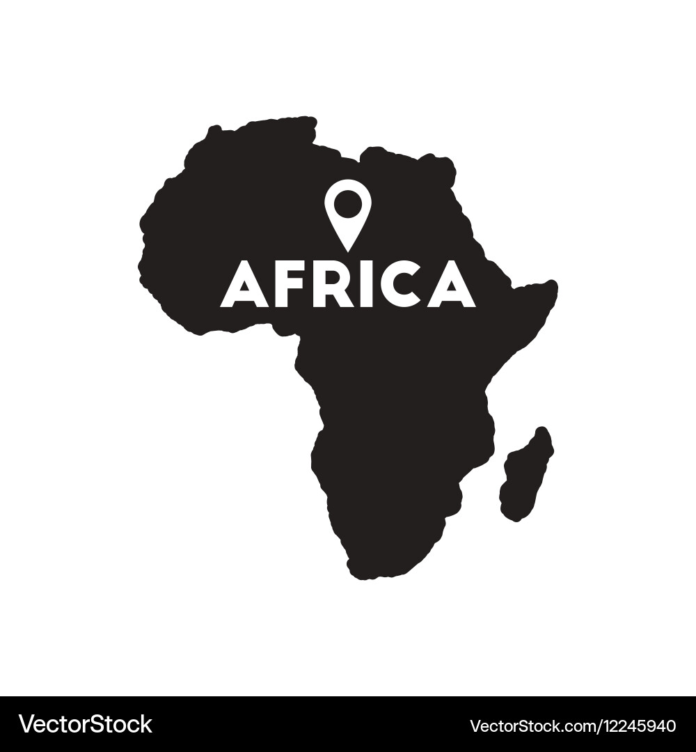 Africa Map Icon Vector Image