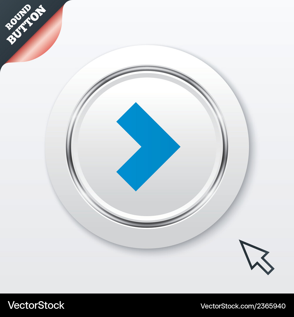 Arrow sign icon next button navigation symbol Vector Image