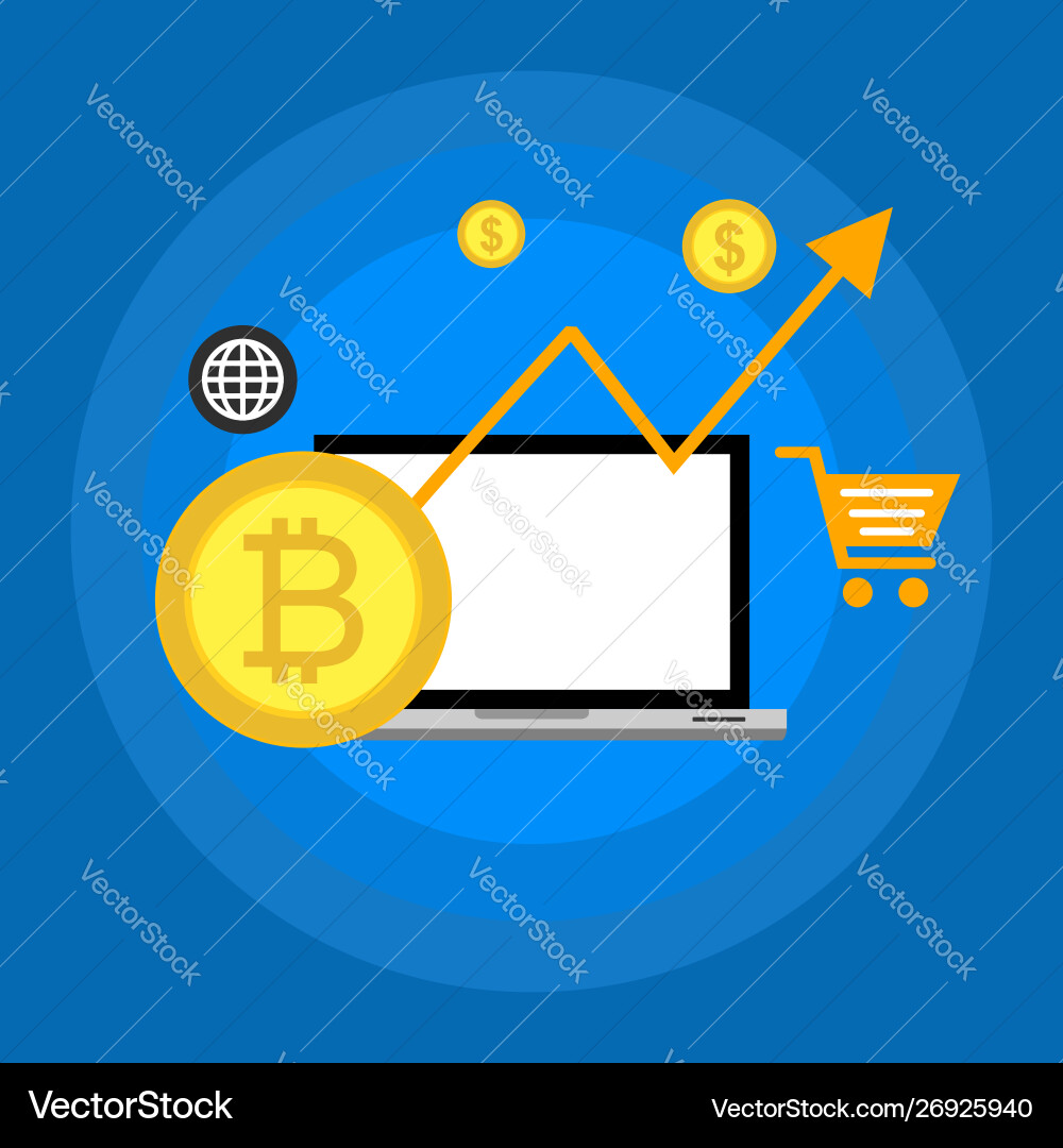 Blockchain scheme mining crypto currency server Blockchain scheme mining crypto currency server vector image
