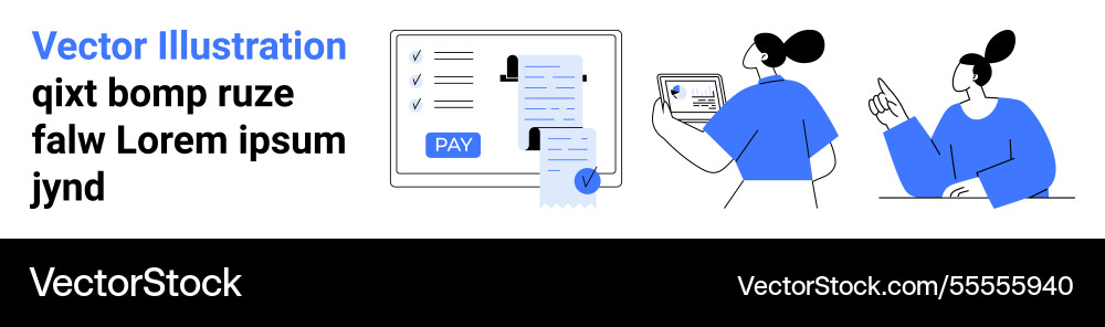 Digital payment and workflow management in modern Digital payment and workflow management in modern vector image